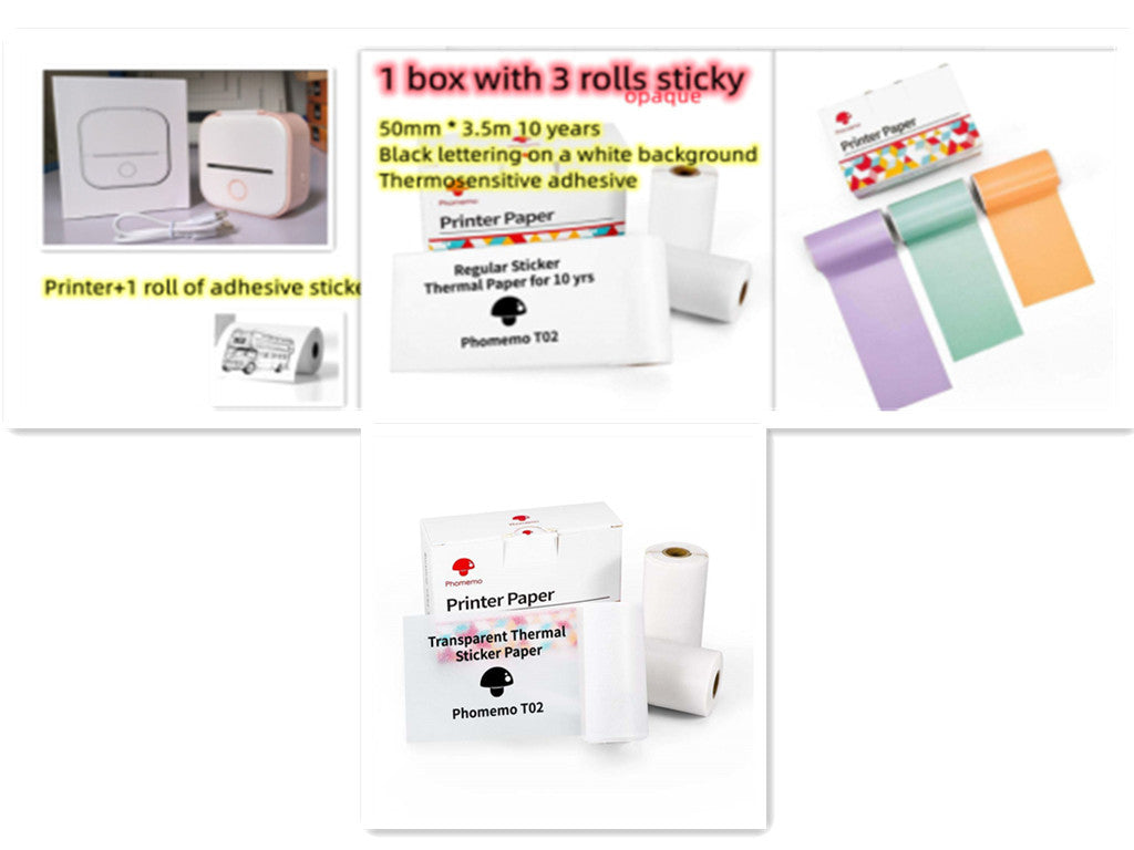 Mini Bluetooth Thermal Printer – Portable & Inkless
Portable Mini Thermal Label Printer Home Photo Printer Student Wrong Question Printer Bluetooth-compatible Mini Label Printer Price Tag