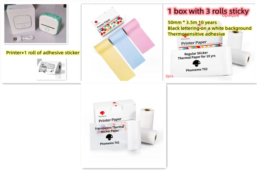 Mini Bluetooth Thermal Printer – Portable & Inkless
Portable Mini Thermal Label Printer Home Photo Printer Student Wrong Question Printer Bluetooth-compatible Mini Label Printer Price Tag